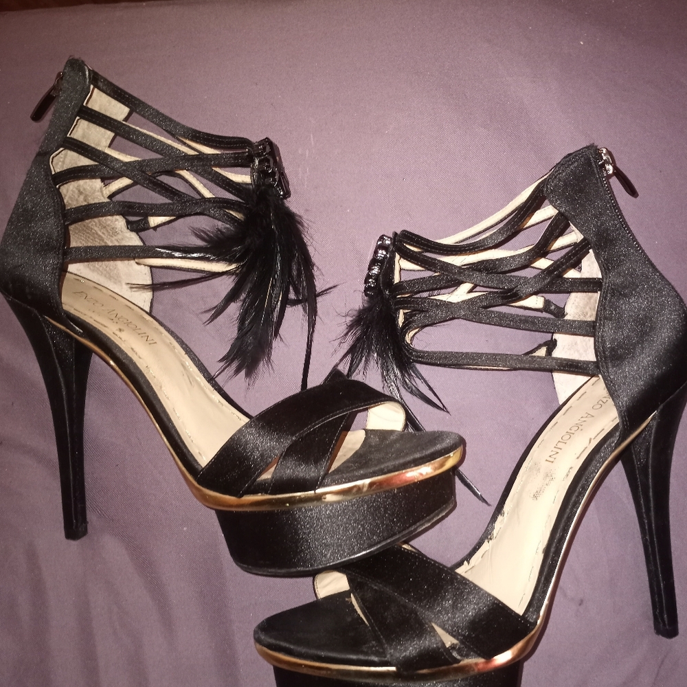 Italian designer. open toe Stilettos size 9.5